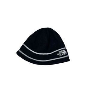 Nice The North Face Winter Beanie Hat Black w/ White & Gray Youth one size